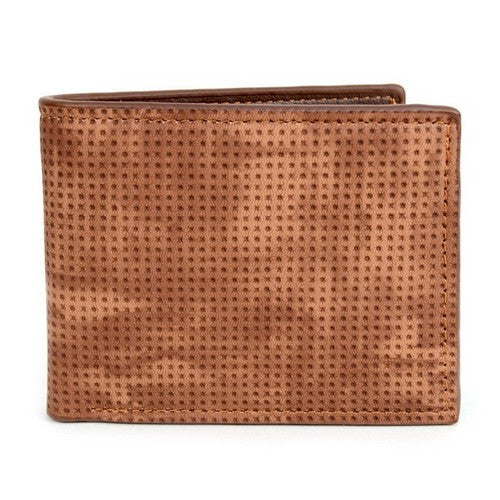 Laurant Bennet Bi-Fold Wallet in Brown Micro Dotted Pattern