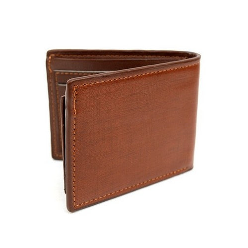 Laurant Bennet Bi-Fold Wallet in Brown with Horizontal Studs Pattern