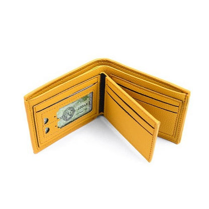 Laurant Bennet Bi-Fold Wallet in Yellow with Grey Edge