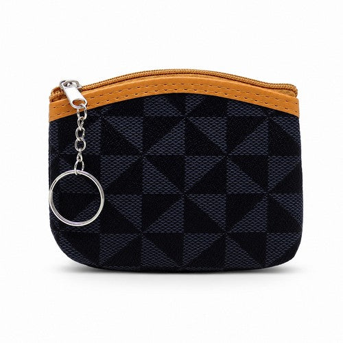 Monogram Coin Purse in Black