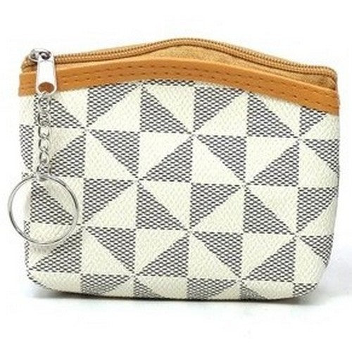 Monogram Coin Purse in White