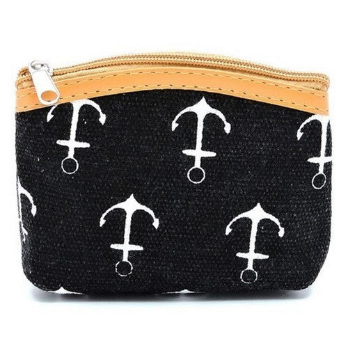 Anchor Coin Purse in Black