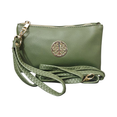 Birch Gold Badge Leather Side Bag Green