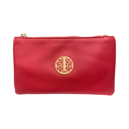 Birch Gold Badge Leather Side Bag Red