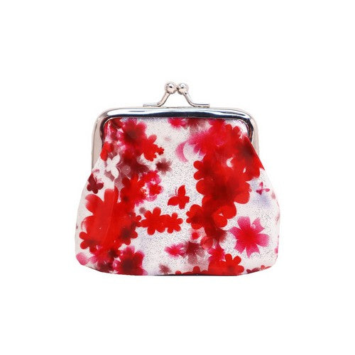 Daisy Glitter Snap Coin Purse in Red