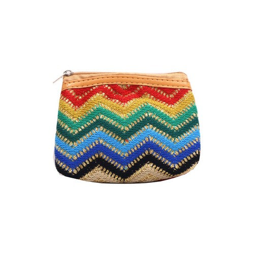 Zig Zag Glitter Coin Purse