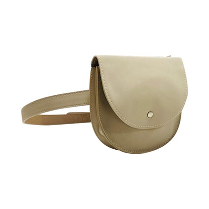 Saddle Bag Belted Fanny Pack Beige