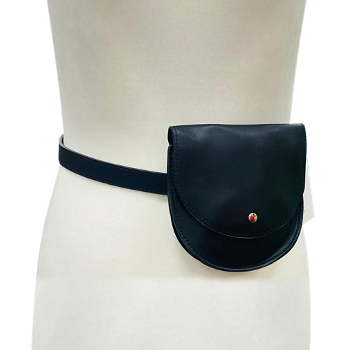 Saddle Bag Belted Fanny Pack Black