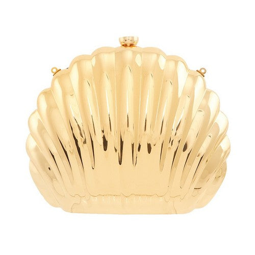 Metal Clam Shell Clutch