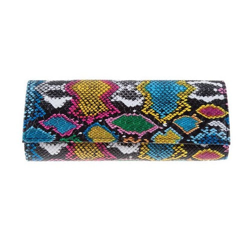 Snakeskin Clutch in Multi Colour