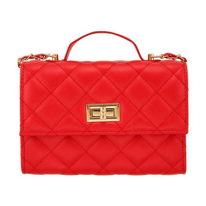 Gold Panel Quilted Clutch