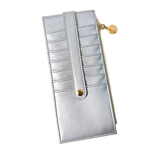 Snap Card Wallet in Silver