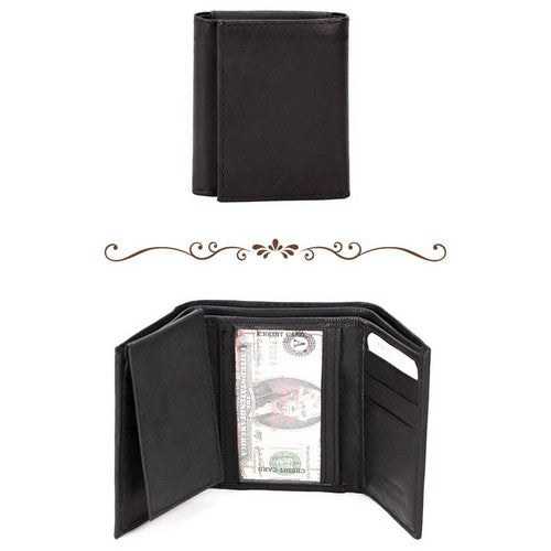 TRI FOLD Genuine Leather Trifold Wallet 