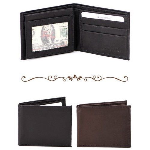 WALLET-100 Genuine Leather Bi-fold Wallet