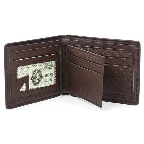 Red & Green Detail Bi-fold Wallet