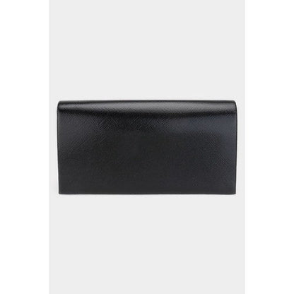EB6173 Metallic Clutch Bag in Black