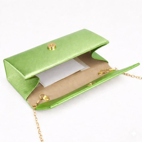 Metallic Clutch Bag in Green