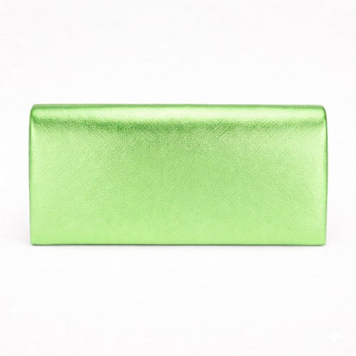 Metallic Clutch Bag in Green