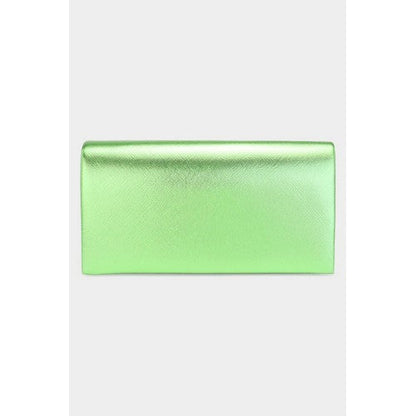 EB6173 Metallic Clutch Bag in Green