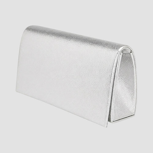 Metallic Clutch Bag in Silver