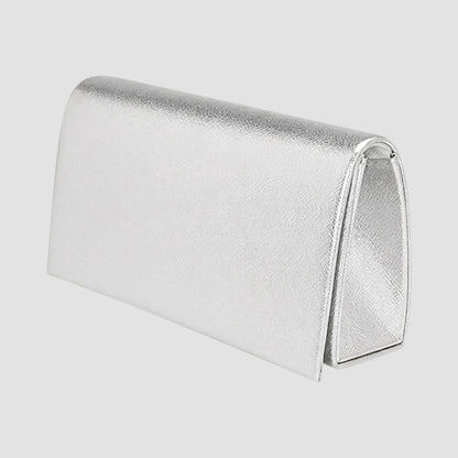 Metallic Clutch Bag in Silver