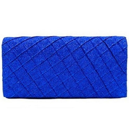 Quilted Sparkly Clutch in Royal Blue