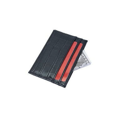 Alligator Card Holder Wallet in Black