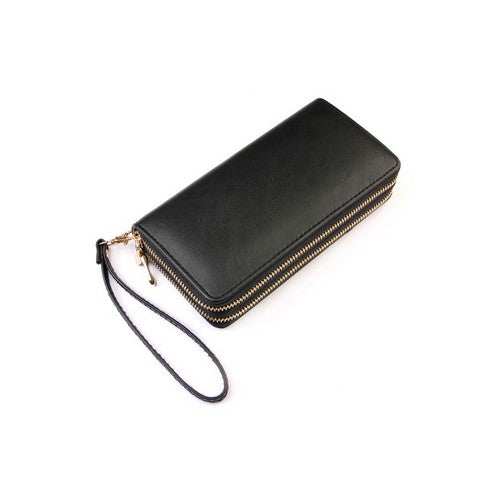 HDG2000 Double Zip Purse in Black