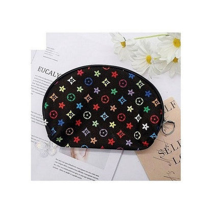 ACW1049 Monogram Colorful Makeup Bag in Black