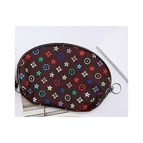 ACW1049 Monogram Colorful Makeup Bag in Brown