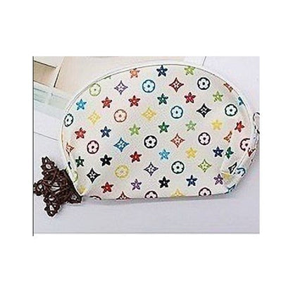 ACW1049 Monogram Colorful Makeup Bag in White