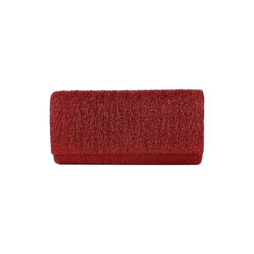 20297423 Glitter Clutch in Red