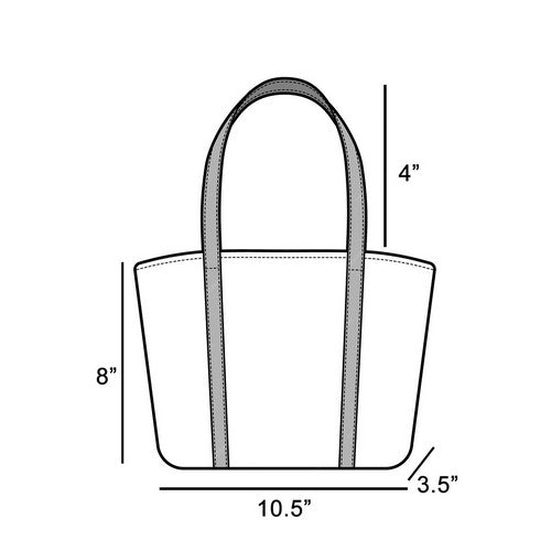 Classic Tote With Shoulder Strap in Grey