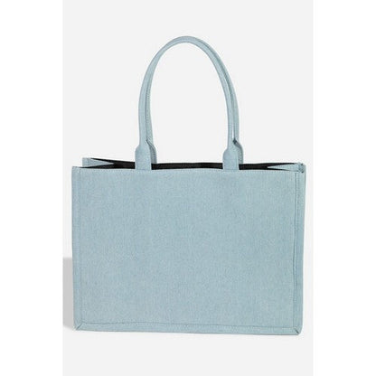 MMA8876 Denim Tote Bag in Light Denim