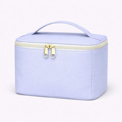Sassy + Chic Large Zip Makeup Bag in Lavender