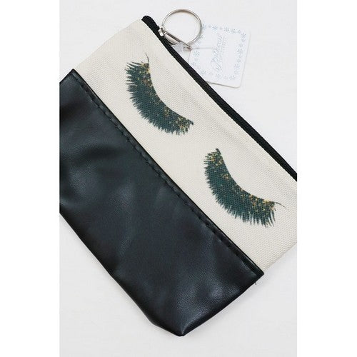 Lash Two-Tone Coin Purse in Black