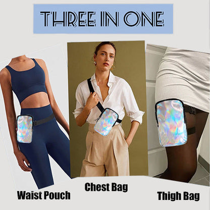 3-Way Thigh  Bag in Silver