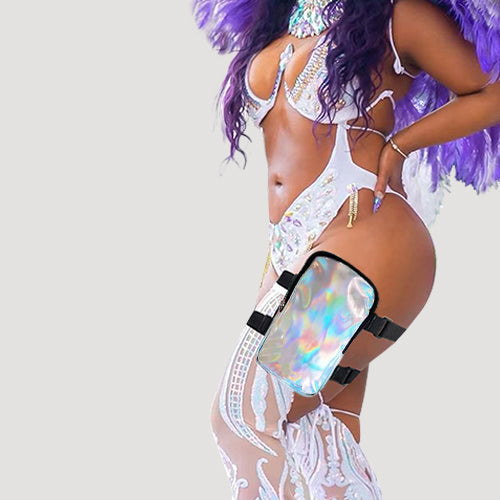 3-Way Thigh  Bag in Silver