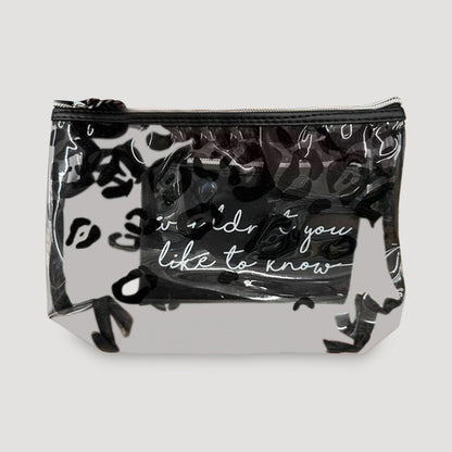 Love Ellie Wouldn't You 2pc Makeup Bag Set in Black