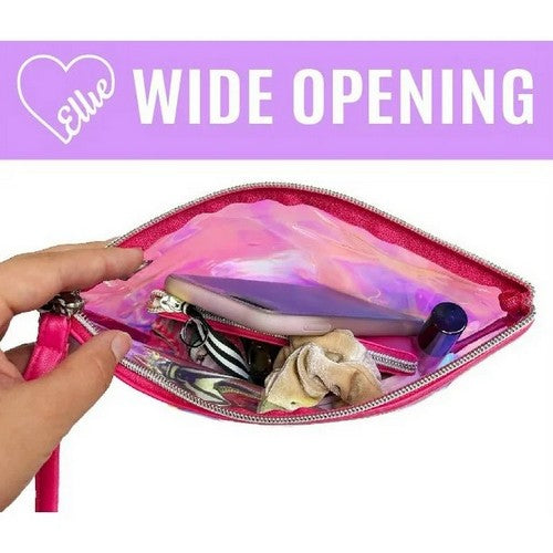 Love Ellie Irridescent 2pc Makeup Bag Set in Pink