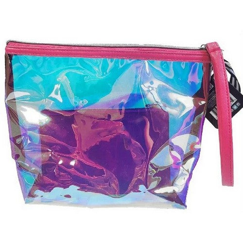 Love Ellie Irridescent 2pc Makeup Bag Set in Pink