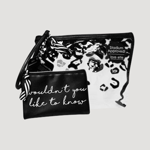 Love Ellie Wouldn't You 2pc Makeup Bag Set in Black