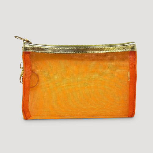 Love Ellie Mesh Make Up Bags in Orange