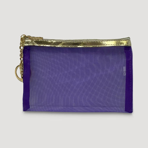 Love Ellie Mesh Make Up Bags in Purple