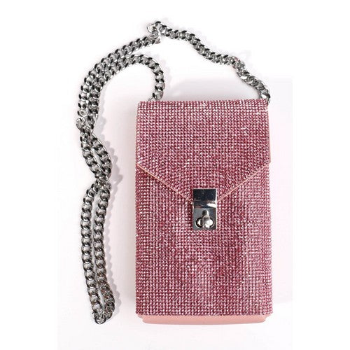 BLBAGLPK Rhinestone Side Bag in Light Pink