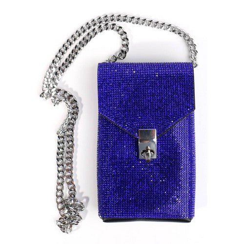 BLBAGRBL Rhinestone Side Bag in Royal Blue