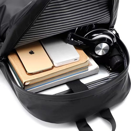 Neoprene-Look Backpack in Black