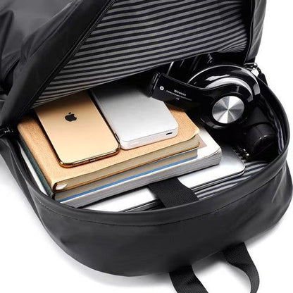 Neoprene-Look Backpack in Black
