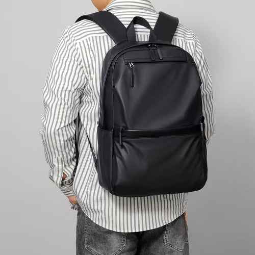 Neoprene-Look Backpack in Black