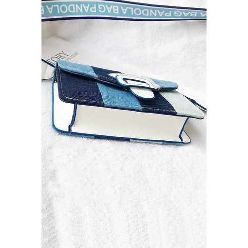 Patchwork Denim Clutch Side Bag